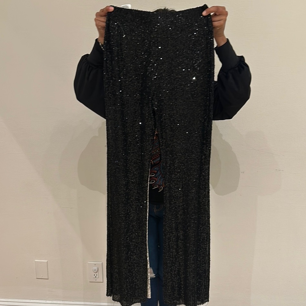 Forever 21 Black Sequin Trousers
